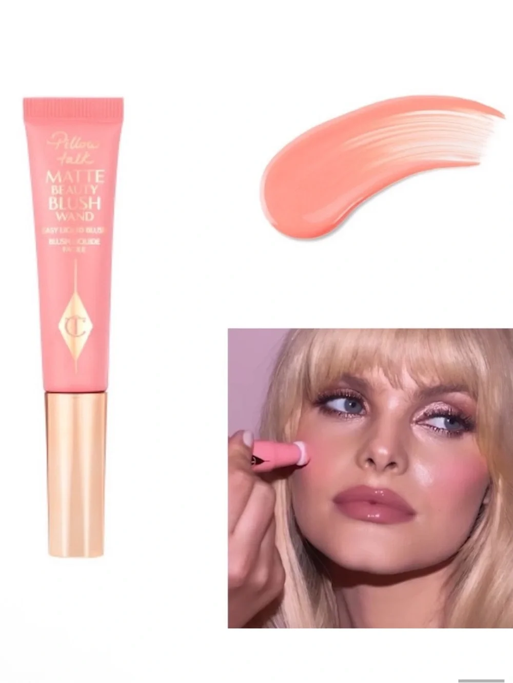 Charlotte Tilbury Matte Beauty Blush Wand Pillow Talk Pink Pop NEW $45